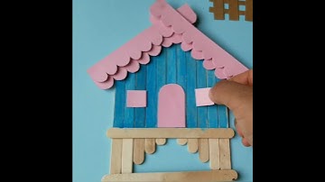 SCENERY HOUSE with POPSICLE STICKS??? 👀