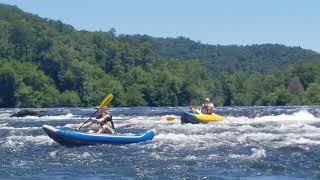 Kayaking down the Hiwassee River In A Duckie