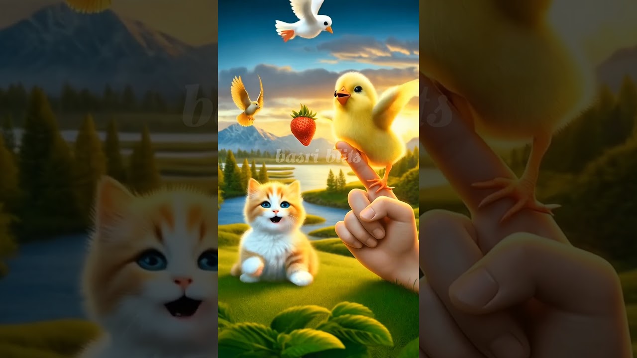 Kucing & Anak Ayam Duet Lagu Nang Ning Nang, Gemes Banget! 🐱🐣🎶 