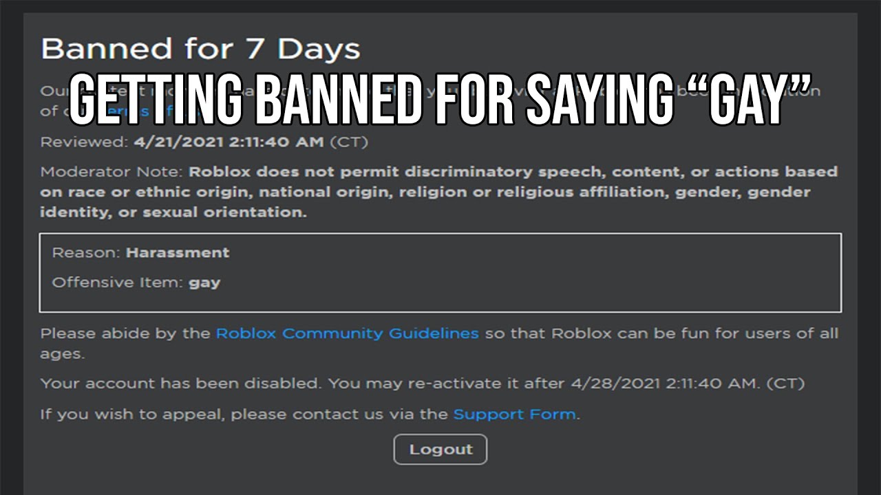 When You Say Gay On Roblox YouTube