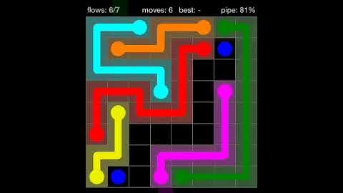 Flow Free - 8X8 Level 102 Mania Walkthrough