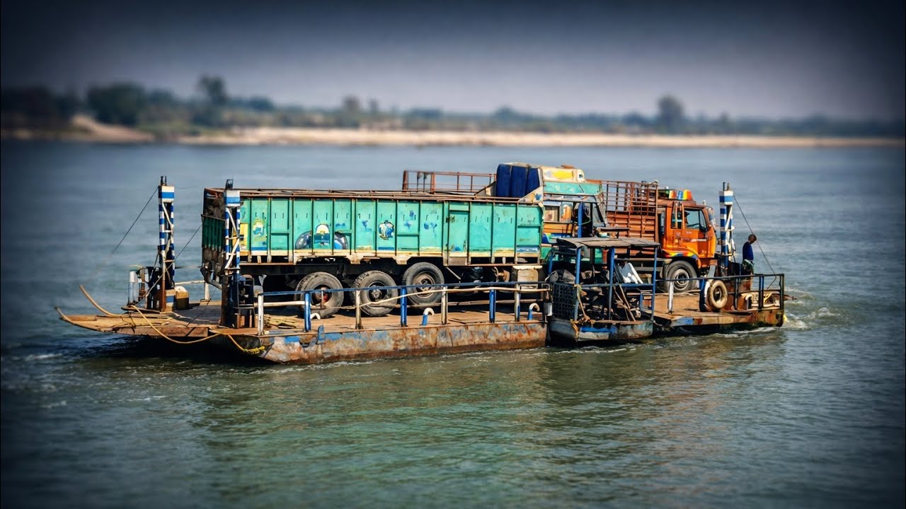 Heavy Truck Ferry Crossing River | Amazing Transportation Around the World