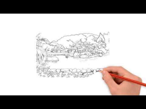 Landscape drawing - YouTube