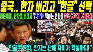 중국 젊은층 충격… 왜 한자 대신 ‘한글’을 선택하기 시작했나?(해외감동사연)