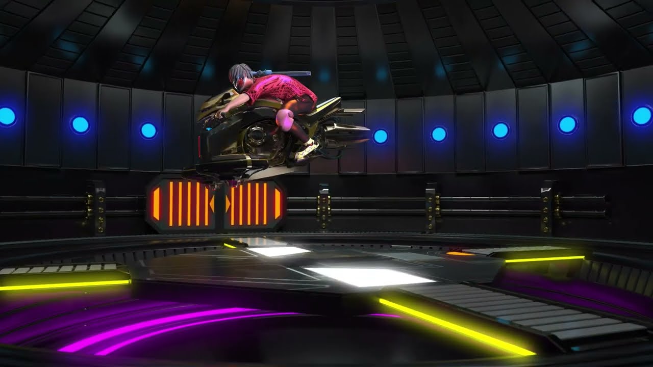 3D NFT Project Stylish Modern NEON Bike & Rider Girl Animation by Zynda Studios | 3D Art & Animation