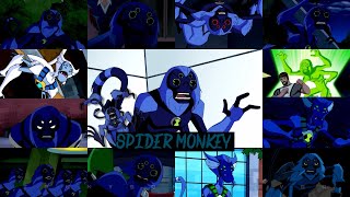 All spidermonkey transformations in all Ben 10 series