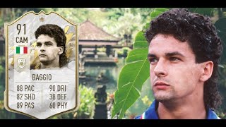 ICON 91 RATED ROBERTO BAGGIO PLAYER REVIEW - FIFA 22 ULTIMATE TEAM