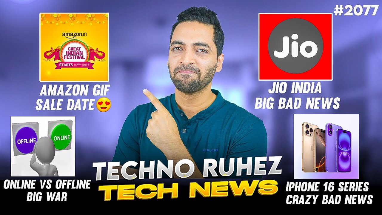 Amazon Great Indian Festival Date😍,Jio Big News,Infinix 6MM Phone,iPhone 16 Bad News,Onilne Sale😒