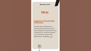 Tip 61 of 100: Implement Thread Safe Collections #csharp #dotnet #dotnetcore #dotnetcore  #coding