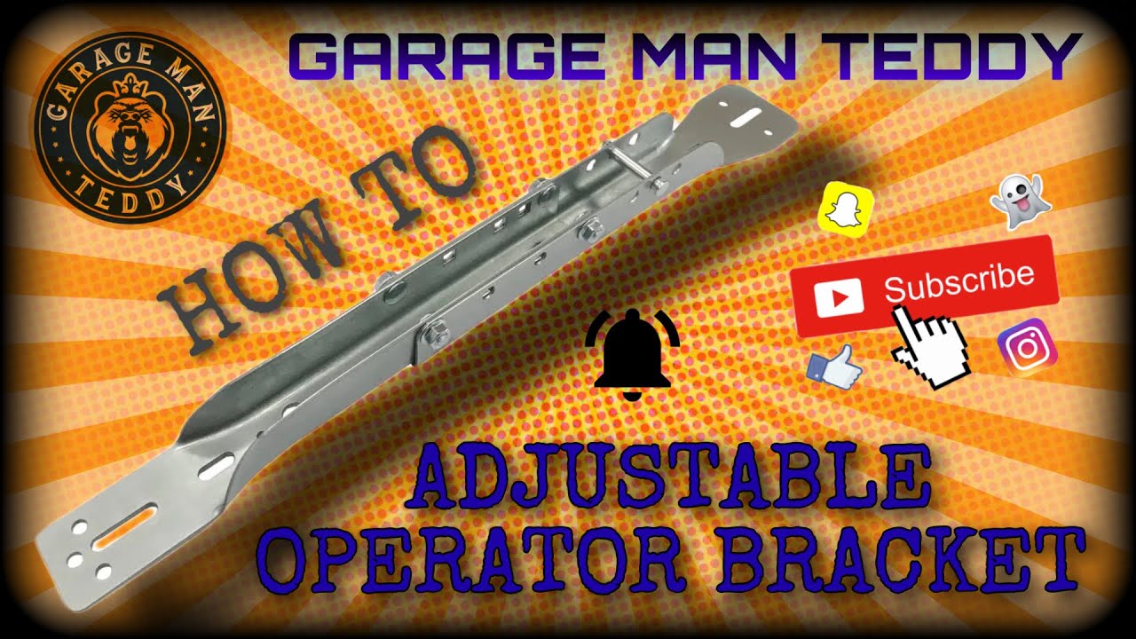 How To install a garage door Adjustable Operator Bracket YouTube
