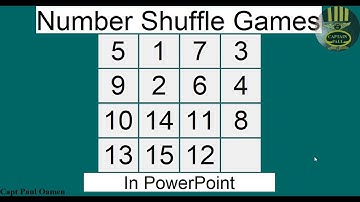 How to Create Number Shuffle Games using Presentation Slide in PowerPoint