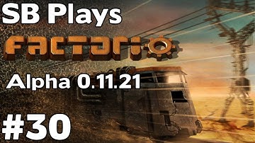 Our First Roboport and Robot Flying Frames - SB Plays Factorio (0.11.21) ep30
