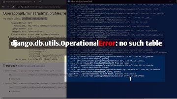 django db utils OperationalError no such table | Django Error | django error no such table |