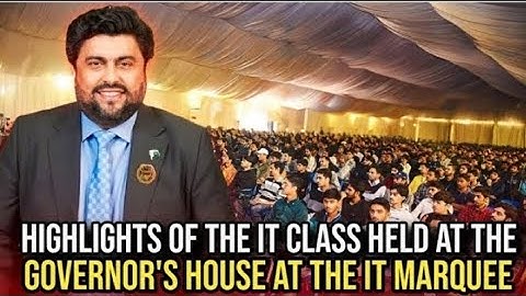 Governor Initiative | Free IT Courses | IT Marquee | Governor House | Kamran Tessori |Governor Sindh