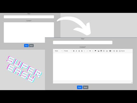 Add  Rich Text Editor to Django project