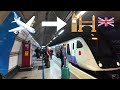 Full trip london heathrow airport to central london immigration train ride  fare