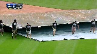 Yankees Stadium: Field Crew Trouble With Tarp