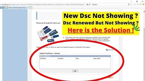 ENROLL | REGISTER  NEW DIGITAL SIGNATURE (DSC) NOT DETECTING  E-tender | epass2003 -AmitjhaTechnical