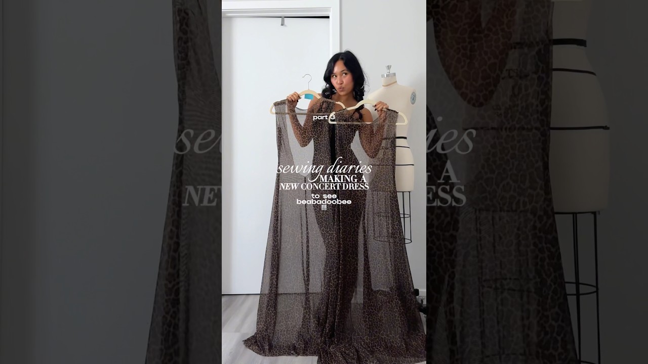 part 3 of sewing a concert dress to see beabadoobee #letssew #fashiondesigner #deadstockfabrics