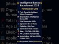 ib recruitment 2025,intelligence bureau vacancy 2025 ll intelligence bureau motor transport vacancy