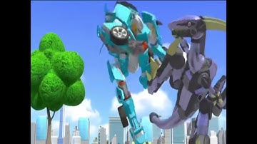 tobot opening season 2 but korean version plays on left and english on right  (Filipino English dub)