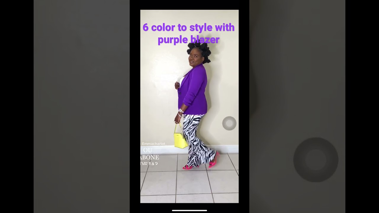 Here’s 6 color that matches a purple blazer.