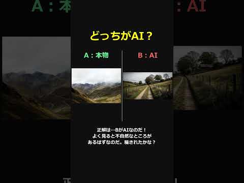 【どっちがAI？】この違和感、君は気づけるか？ #AIクイズ #間違い探し #ずんだもん #shorts