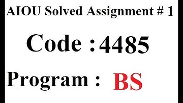 AIOU Code 4485 Solved Assignment No 1 Autumn 2024 | Baloch Academy