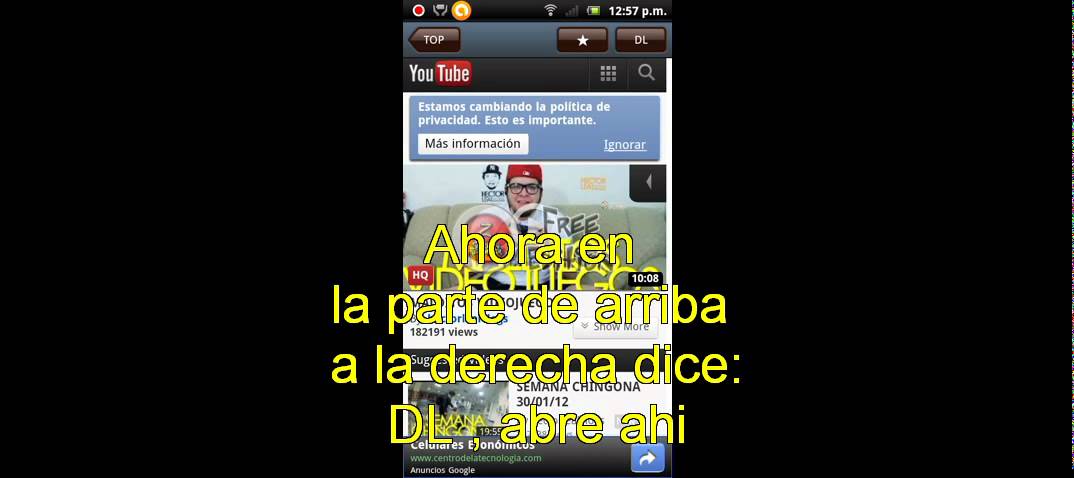 Tutorial de como guardar videos de youtube a tu android - YouTube