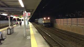 EF65 1135+オヤ31 31 出場回送 JR神戸線 さくら夙川駅通過 2018/01/15