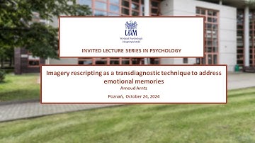 Imagery rescripting as a transdiagnostic technique to address emotional memories