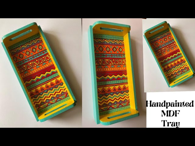 DIY Tray Painting, Decorative Wooden Tray, Handpainted Wooden Tray