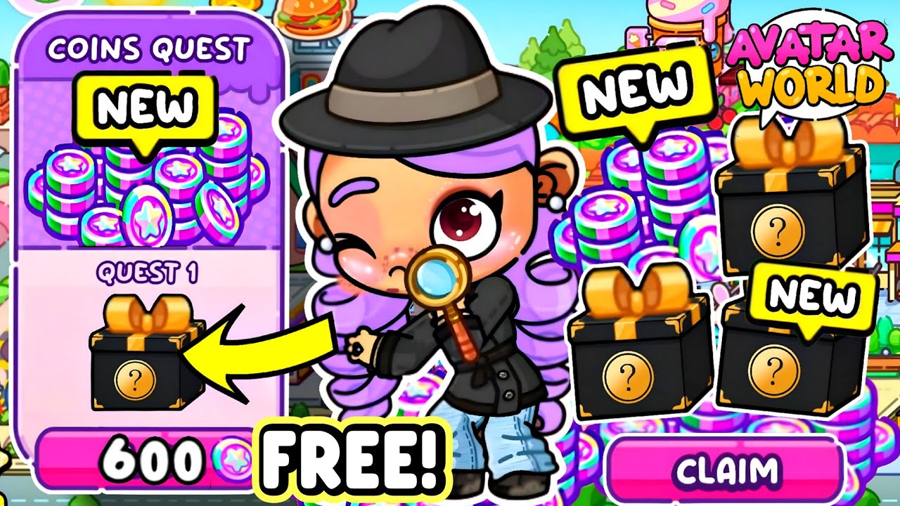 COMPLETE TASK + QUEST EARN *FREE COINS* & BUY PACKS IN AVATAR WORLD 🪙🤯 ...