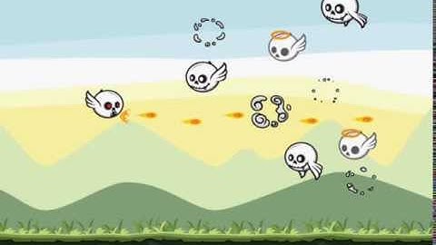 Flying Game Character - Flappy Villain Skull