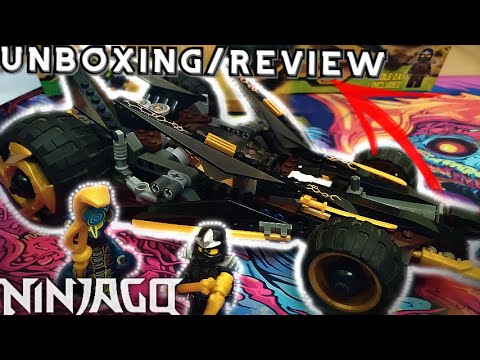 YouTube thumbnail: ¡LEGO Ninjago 9444 - Cole's Tread Assault !! "Unboxing/Review"