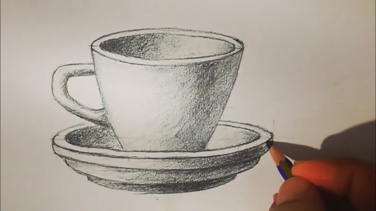 Coffee cup drawing/Kahve fincanı çizimi YouTube