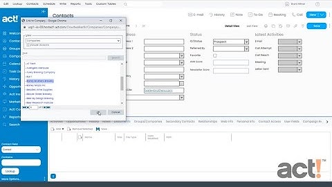 Act! Training Video - Linking Contacts to a Company