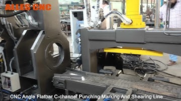 CNC Angle Flatbar C-channel Punching Marking And Shearing Line