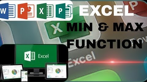How To Use Min and Max function in Excel