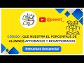 🟡 PSeInt : Algoritmo que muestra el porcentaje de alumnos aprobados y desaprobados.