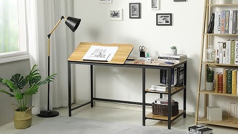 How to Assemble Kawachi Drafting Desk Drawing Laptop Study Table Storage Shelf Computer Workstation
