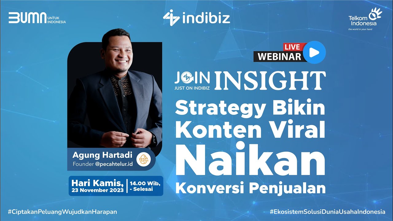 JOIN INSIGHT - WEBINAR STRATEGY BIKIN KONTEN VIRAL NAIKAN KONVERSI PENJUALAN (Bersama @Pecahtelur)
