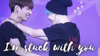 there's nothing I can do, I'm stuck with you - jimin and jungkook (jikook - kookmin)