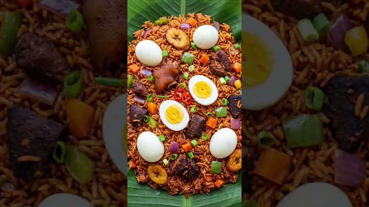 Jollof with Eggs & Meat 🍚🥚🍖🔥 | Rich, Hearty & Delicious