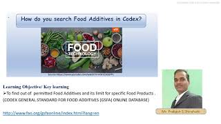 How do you search Food Additives in Codex Alimentarius? screenshot 2