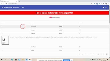 Angular 10 Material Table Row Expand Collapse Working