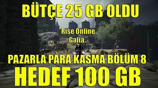 25 Gbye Ulaştık Rise Online Pazar Yaparak Para Kasma Bölüm 8 Hedef 100 Gb