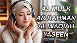 Voix paisible Sourate Al Mulk Al Waqiah Ar Rahman Yasin - Récitation Relaxante du Coran Pour Dormir