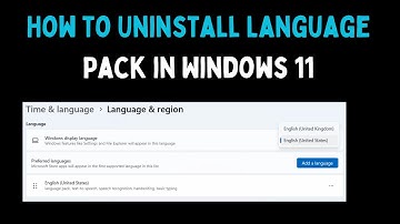 How to Uninstall Language Pack in Windows 11