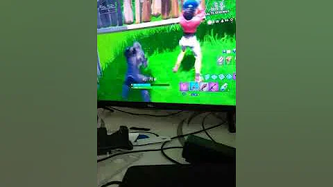 Playing fortnite with my baby cousin
